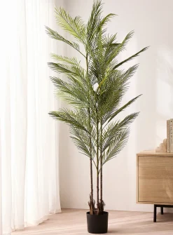 Artificial California fan palm tree plant