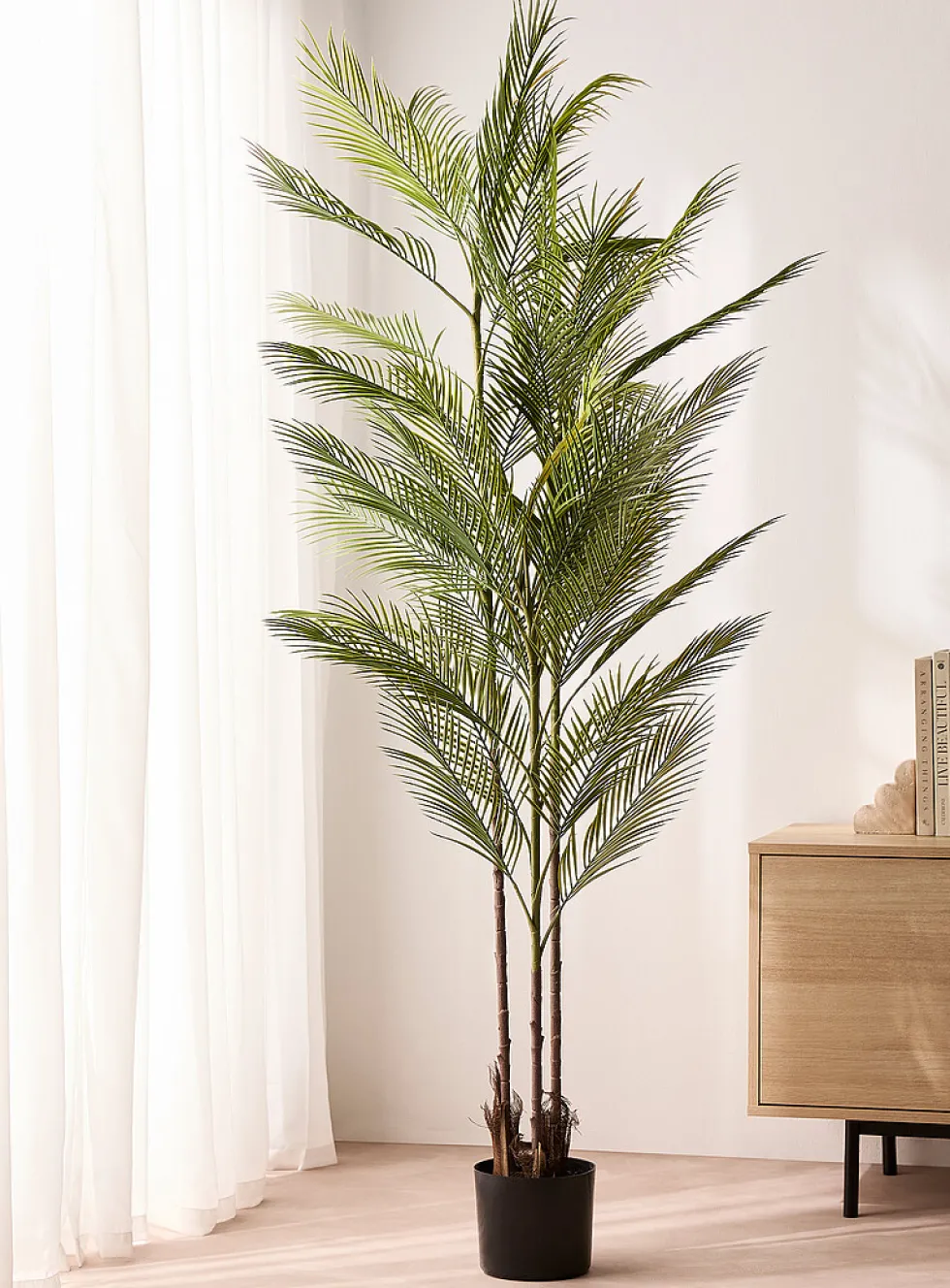 Artificial California fan palm tree plant