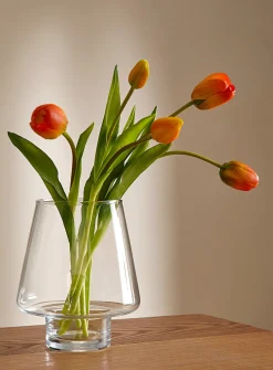 Artificial orange tulip bouquet