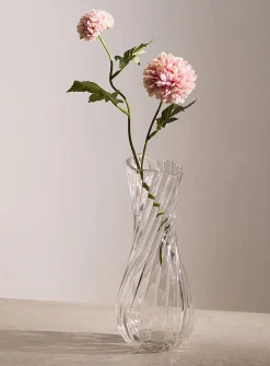 Artificial pink dahlia branch