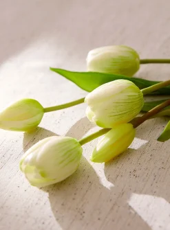 Artificial white tulip bouquet