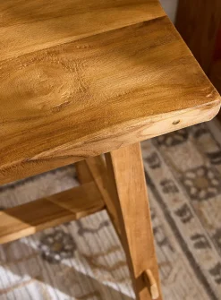 Artisan recycled teak counter stool