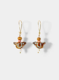 Artistic bird earrings
