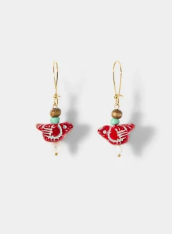 Artistic bird earrings