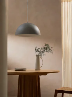 Ash contrast dome hanging lamp