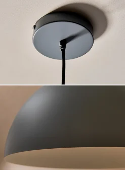 Ash contrast dome hanging lamp