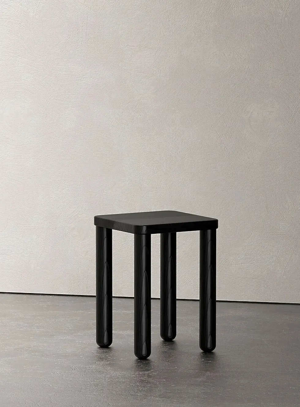 Ash square stool