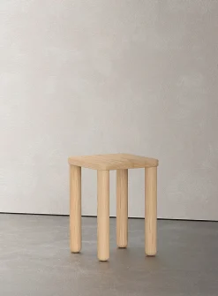 Ash square stool