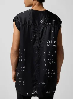 Astral chart sleeveless V-neck tunic
