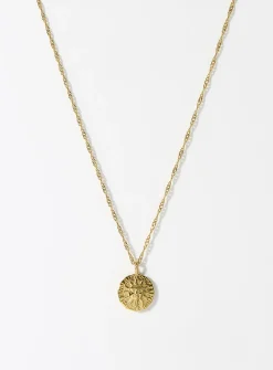 Astrological sun charm necklace