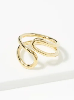 Asymmetric openwork ring