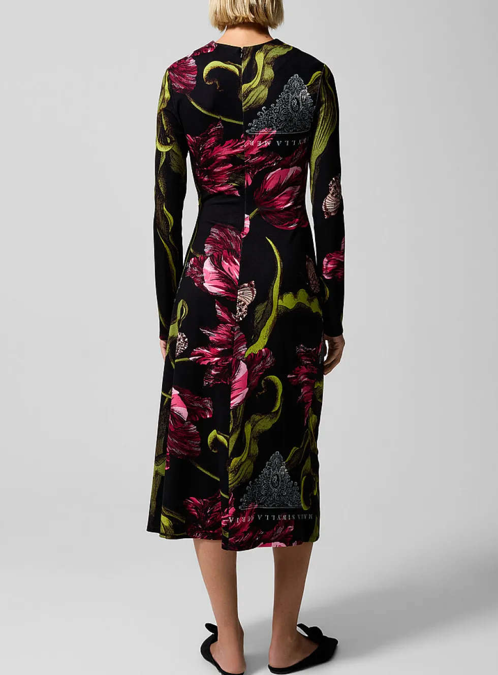 Asymmetrical ruching jersey dress