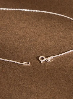 Asymmetrical solid silver pendant necklace