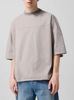 Atelier cursive logo vertical seam T-shirt