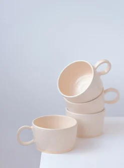 Aube large satiny stoneware mug