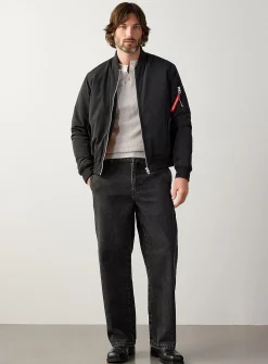 Aviator bomber jacket