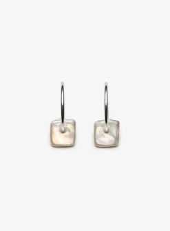 Ayla square pearl earrings