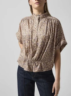 Azalea silk crepe blouse