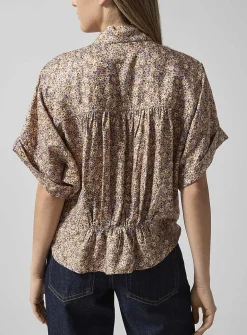Azalea silk crepe blouse