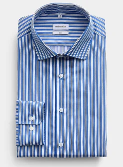 Azure pyjama-stripe shirt
