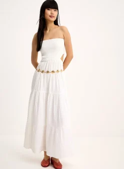 Back cutout tiered dress