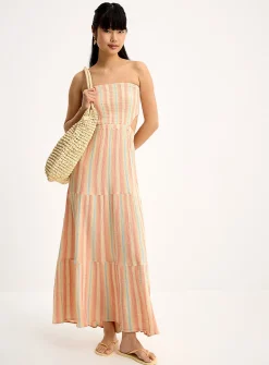 Back cutout tiered dress