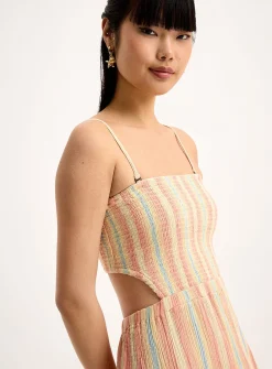 Back cutout tiered dress