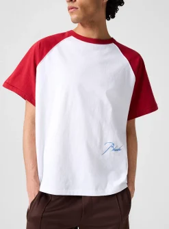 Back logo boxy-fit baseball T-shirt