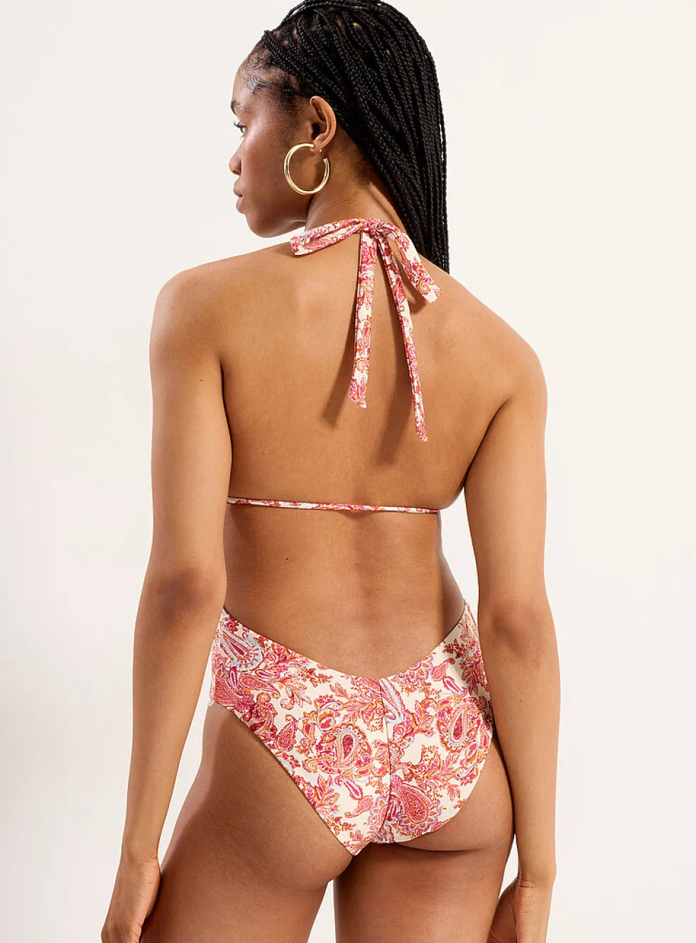 Backless halter one-piece