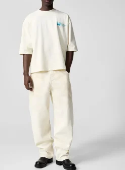 Bad Boy dirty-wash cream barrel-leg jean