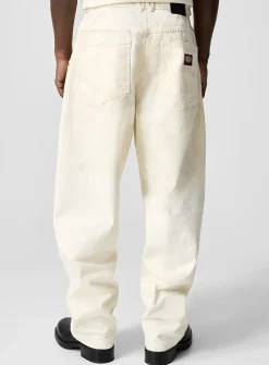 Bad Boy dirty-wash cream barrel-leg jean