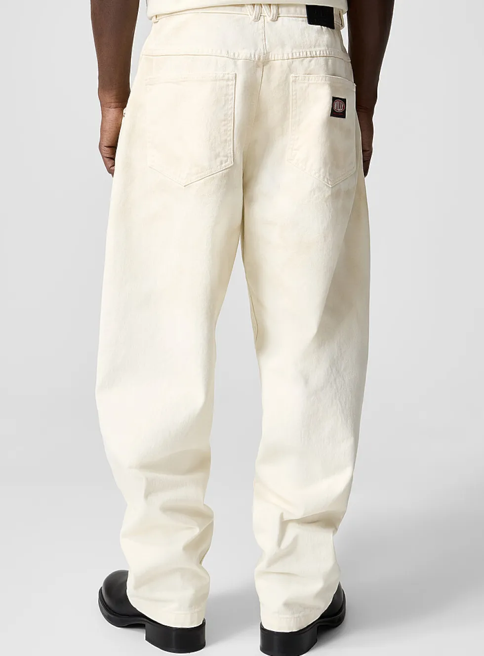 Bad Boy dirty-wash cream barrel-leg jean