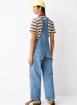 Baggy denim overalls