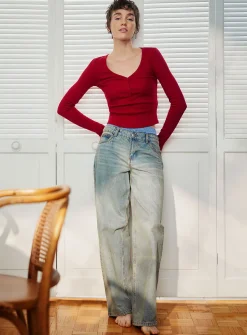 Baggy low-rise jean