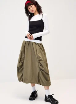 Balloon maxi skirt