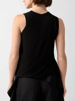 Balloon-hem layered-effect cami