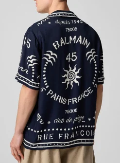 Balmain Club printed cabana shirt