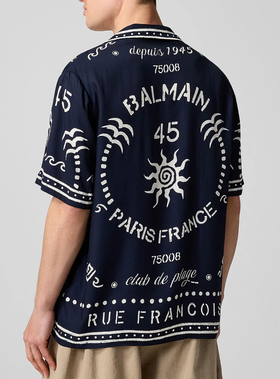 Balmain Club printed cabana shirt
