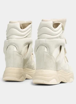 Balskee leather and suede platform sneakers