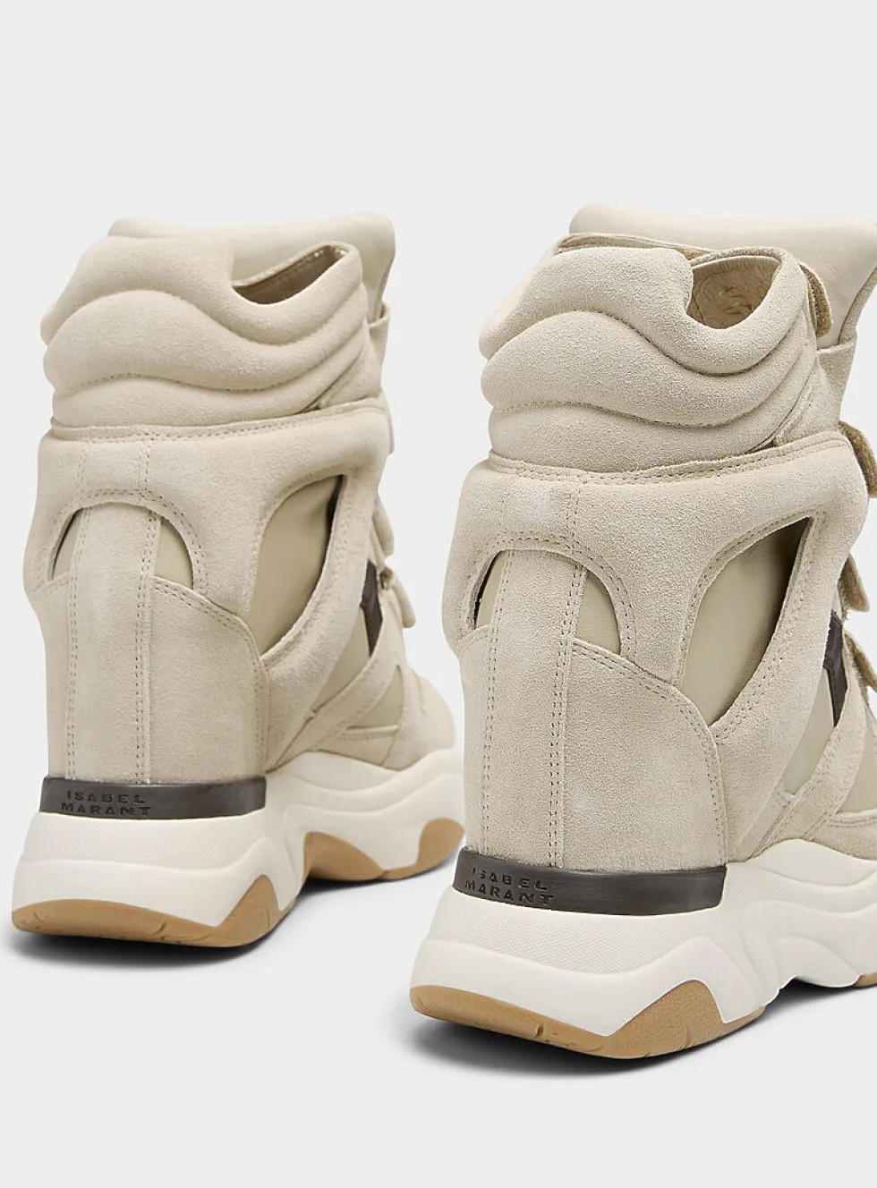 Balskee leather and suede platform sneakers