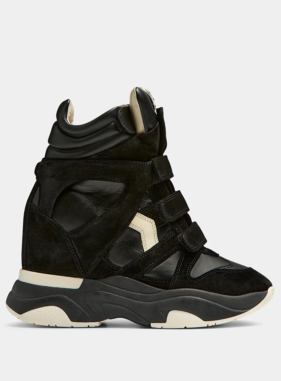 Balskee leather and suede platform sneakers