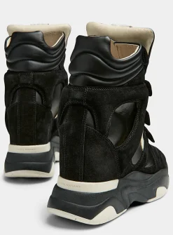 Balskee leather and suede platform sneakers