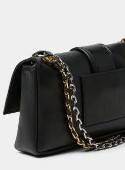 Bambinou leather and chain bag