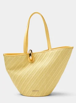 Bambola braided weave leather tote bag