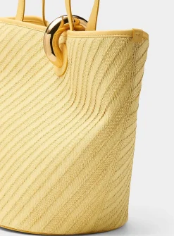 Bambola braided weave leather tote bag