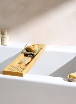 Bamboo bath tray