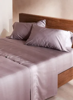 Bamboo rayon and organic cotton sheet set