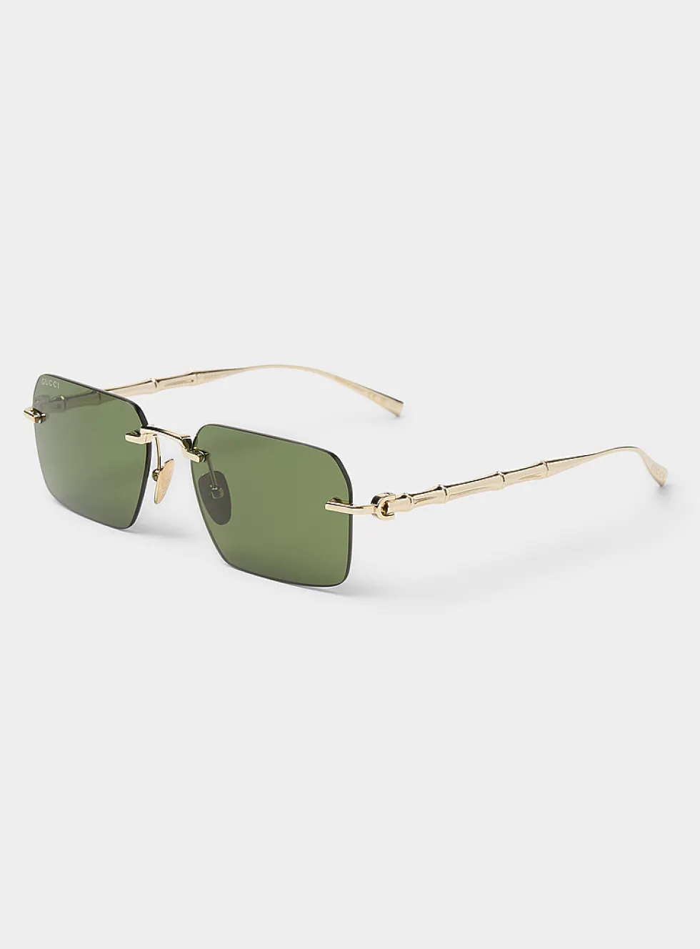 Bamboo rectangular sunglasses