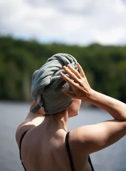 Bamboo terry turban towel