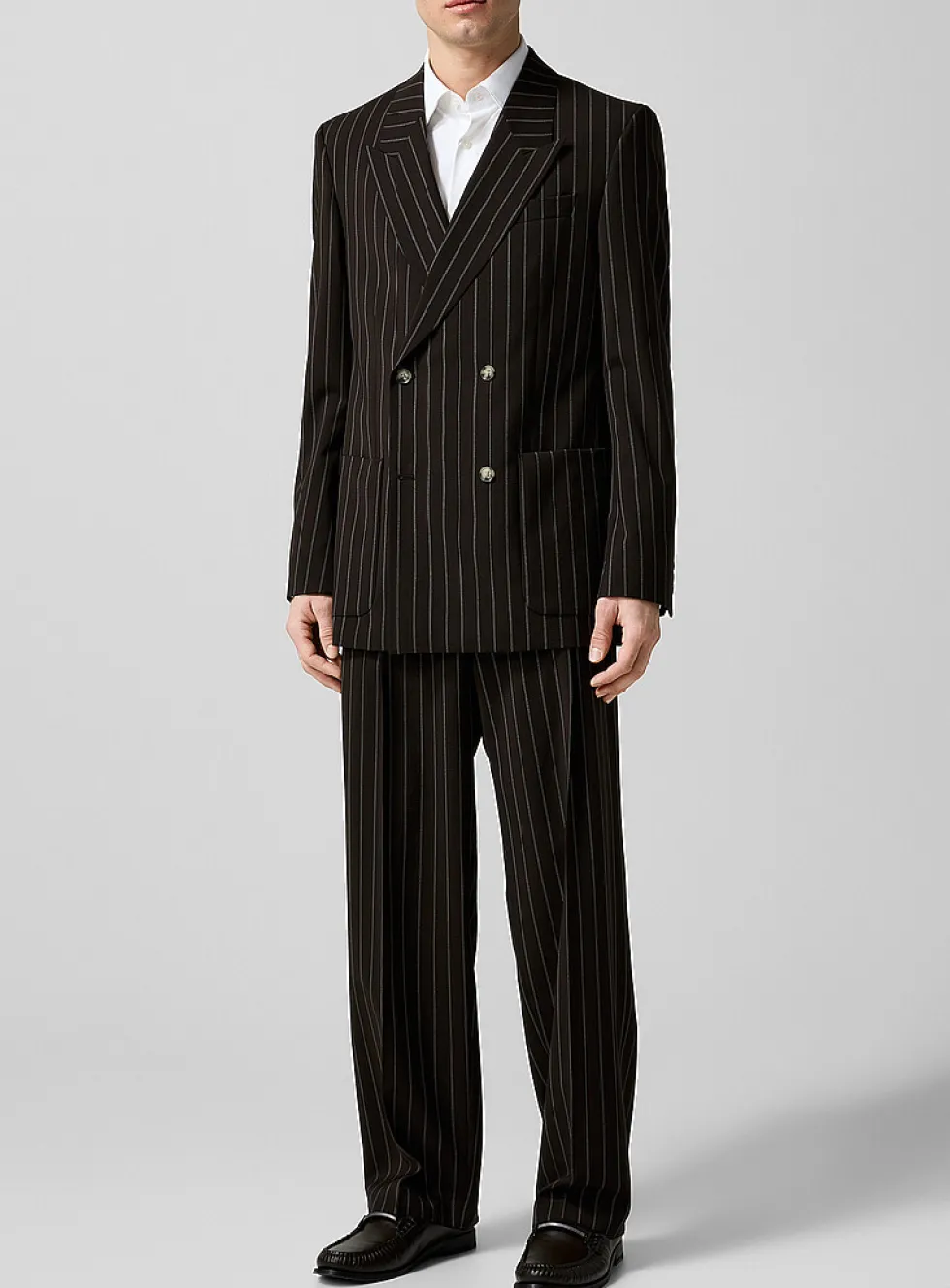 Banker's Stripe Pleated Pant